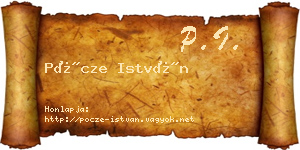 Pöcze István névjegykártya