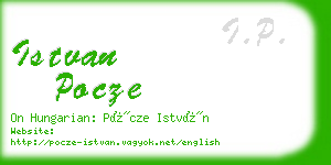 istvan pocze business card